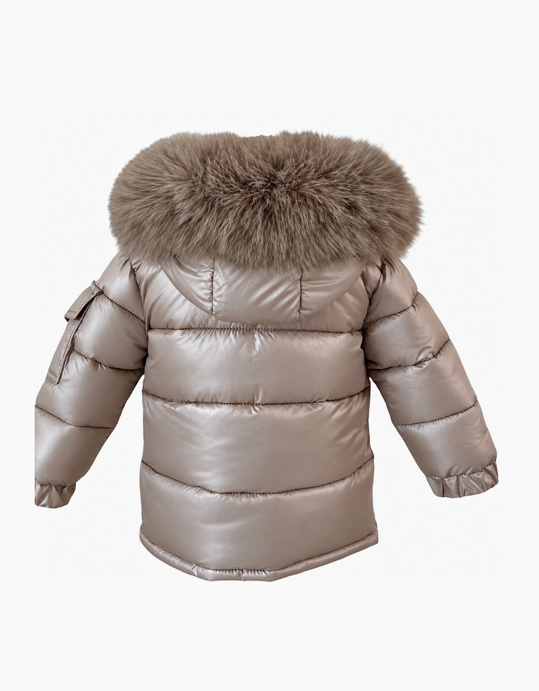 Irish Cream Faux Fur Puffer Coat