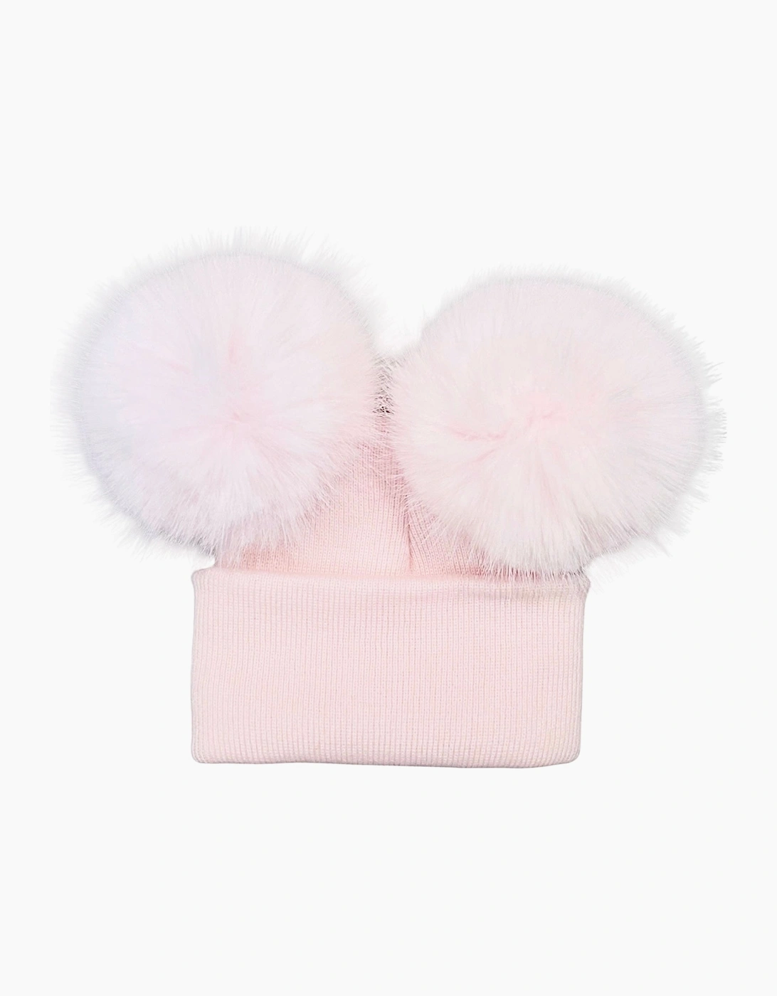Girls Pink Faux Fur Hat