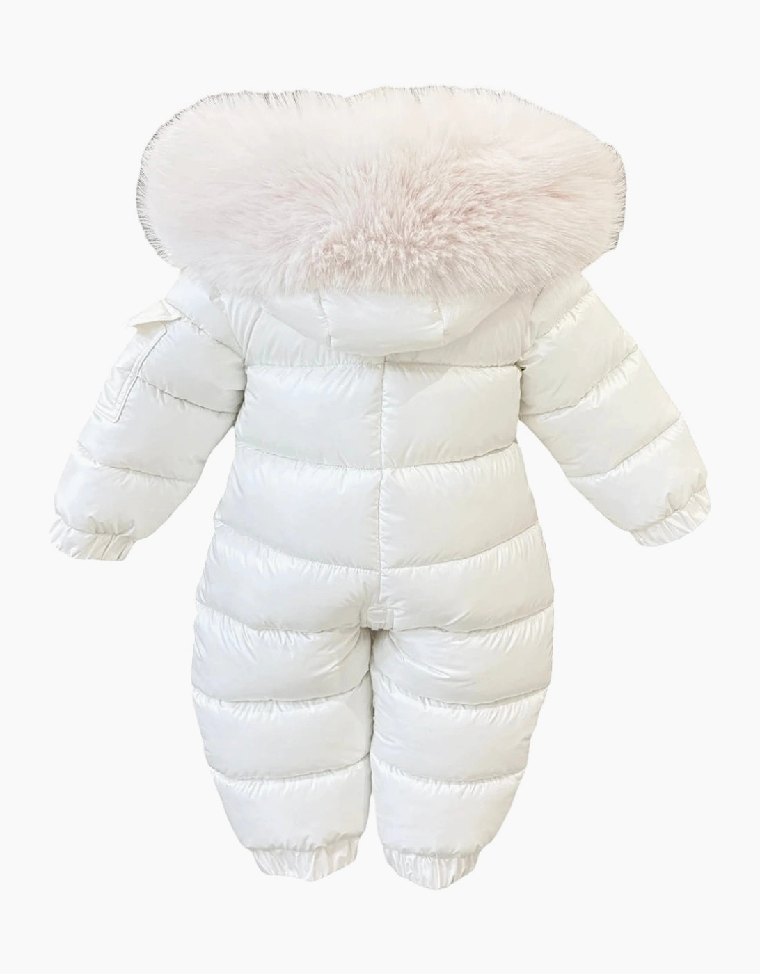 Cream Faux Fur Puffer Snowsuit