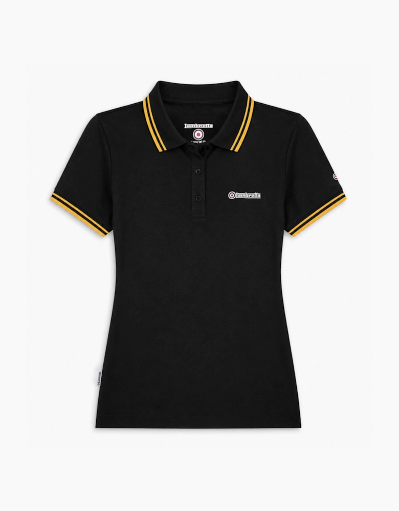 Lambretta Womens Twin Tipped Short Sleeve Polo Shirt