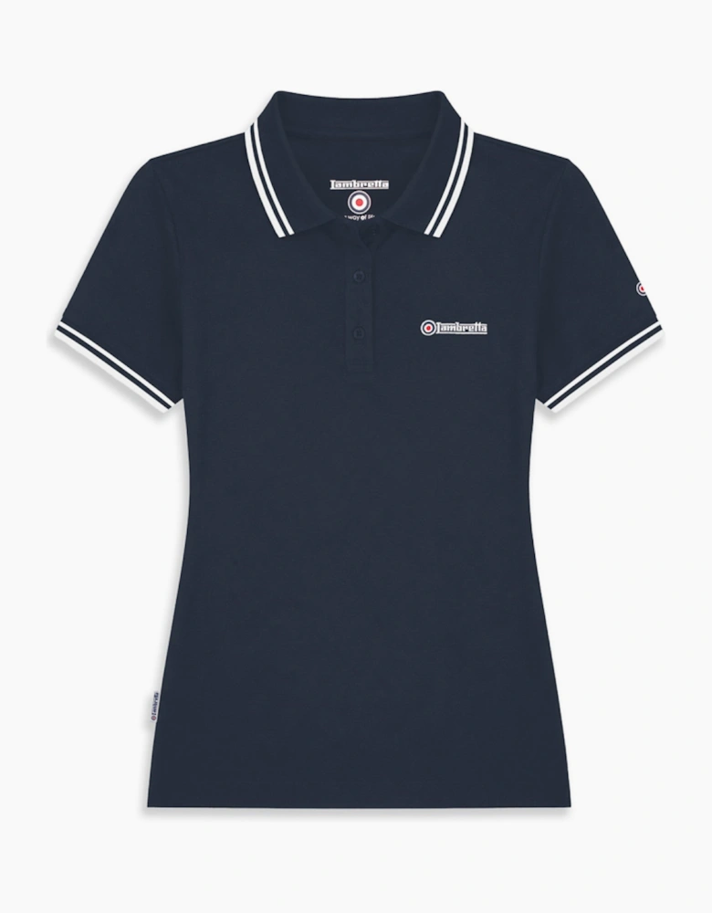 Lambretta Womens Twin Tipped Short Sleeve Polo Shirt