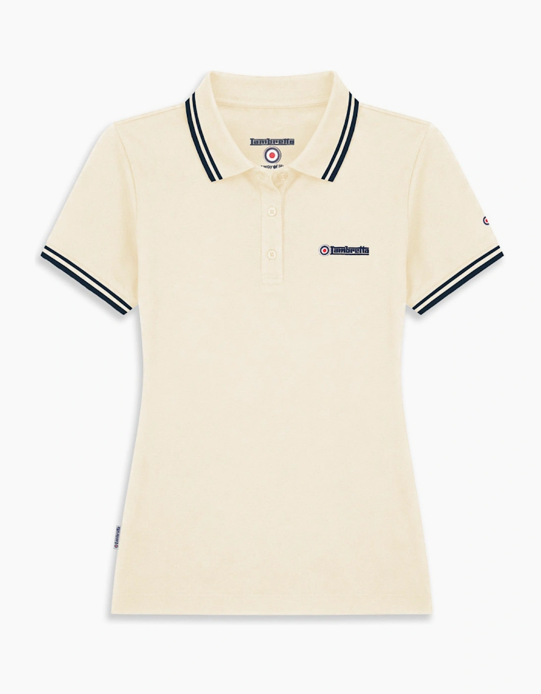 Lambretta Womens Twin Tipped Short Sleeve Polo Shirt