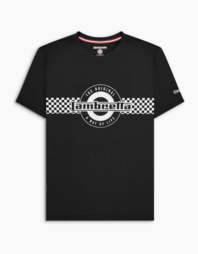 Lambretta Mens Target Check Short Sleeve T-Shirt