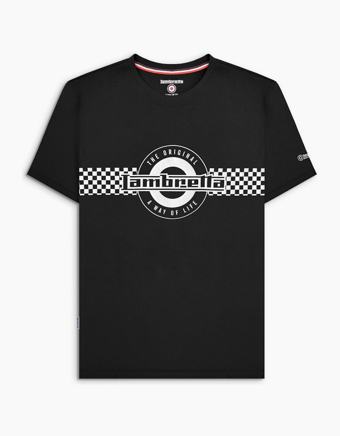 Lambretta Mens Target Check Short Sleeve T-Shirt