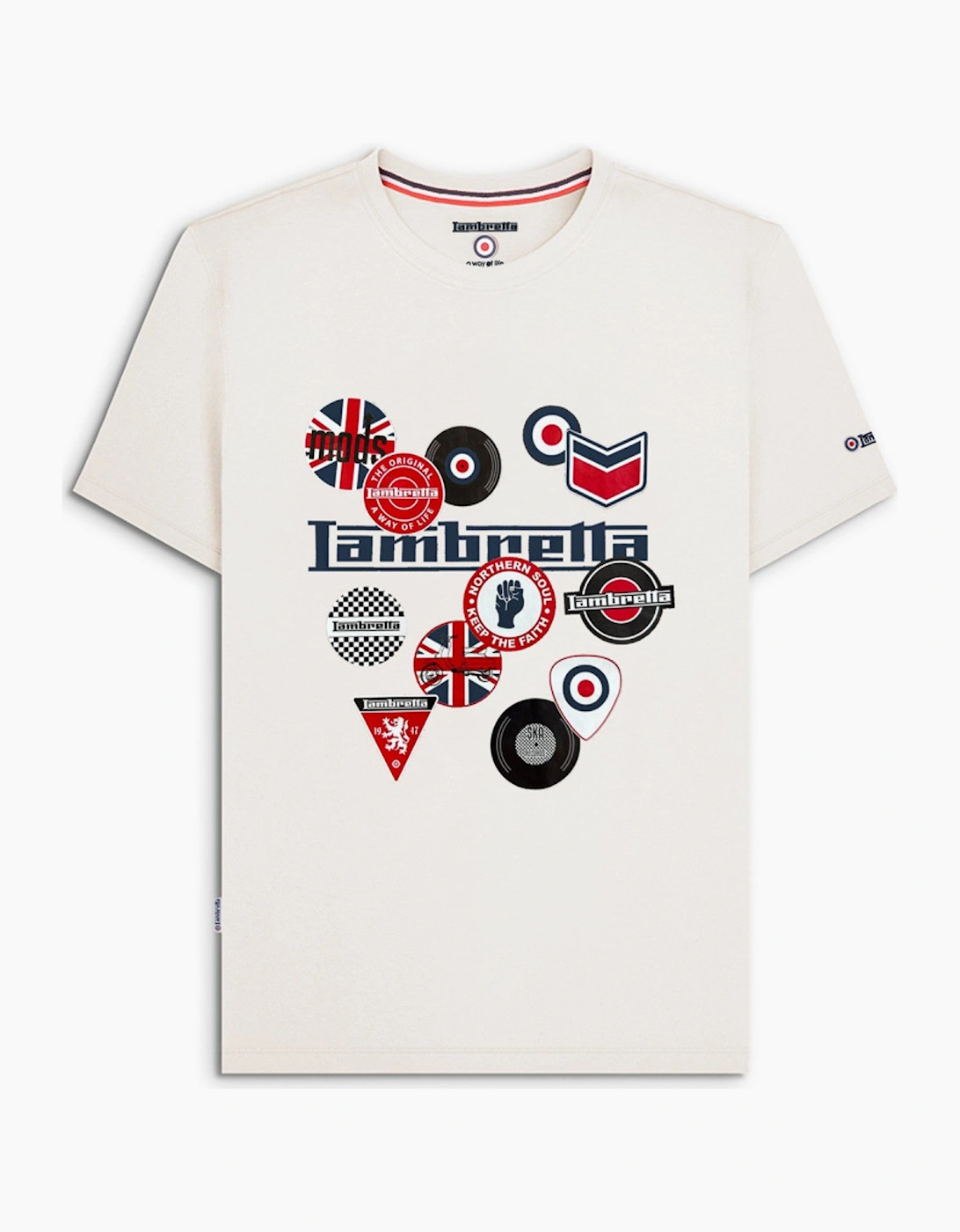 Lambretta Mens Badges Short Sleeve T-Shirt