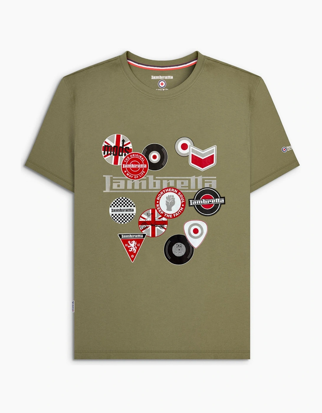 Lambretta Mens Badges Short Sleeve T-Shirt