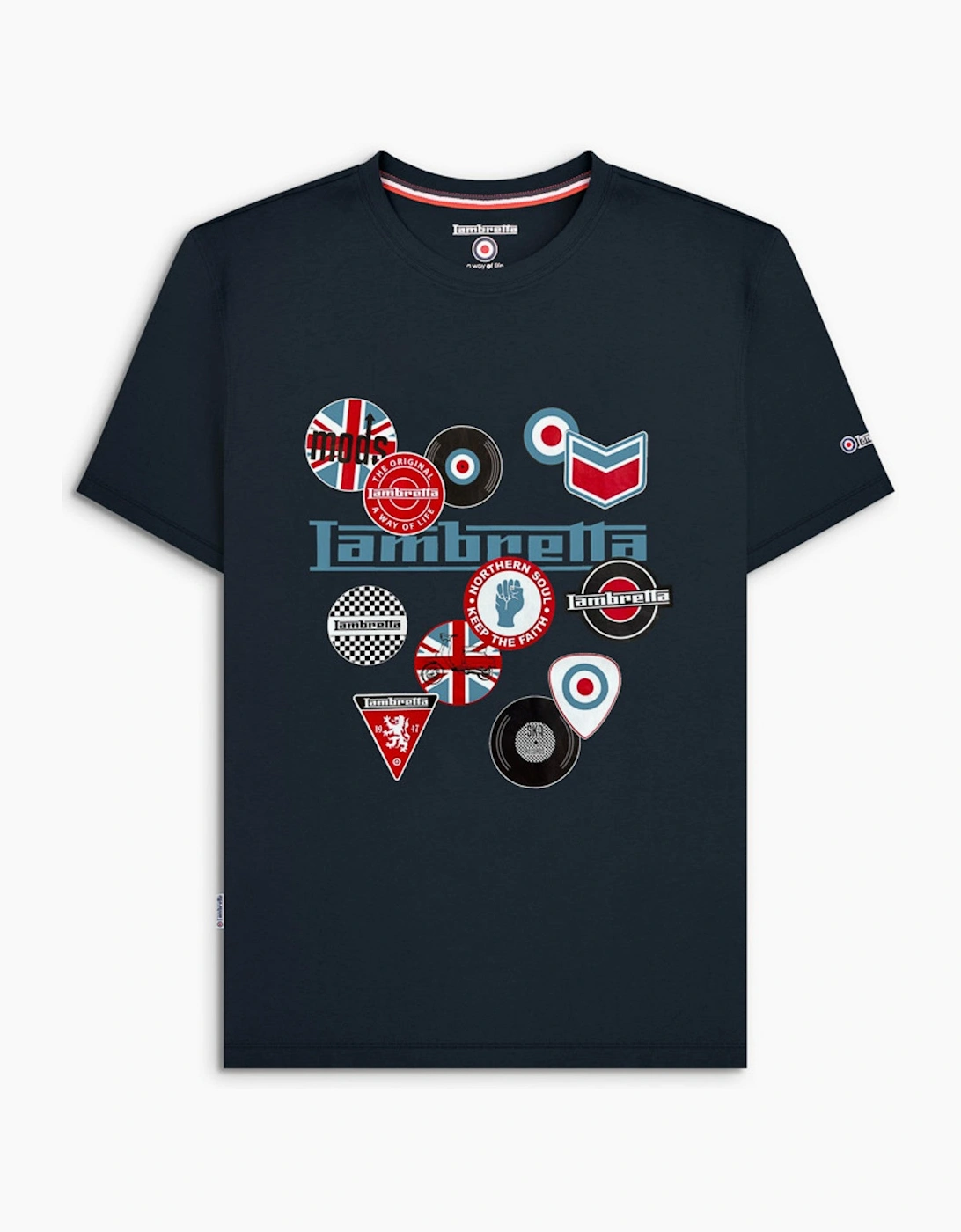 Lambretta Mens Badges Short Sleeve T-Shirt