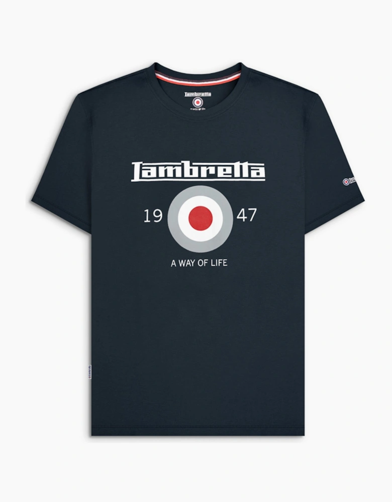 Lambretta Mens Classic Target Short Sleeve T-Shirt
