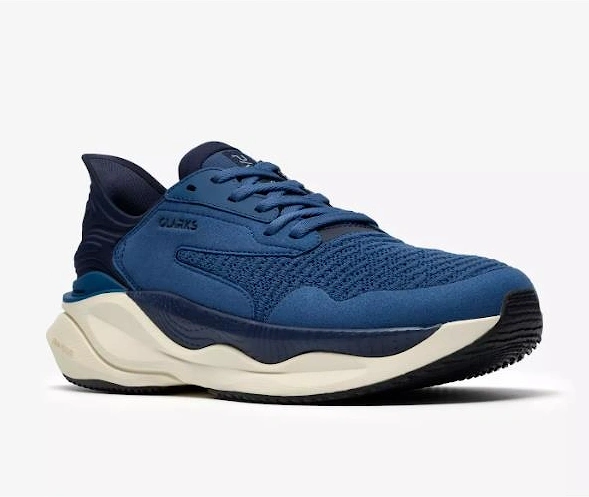 Men's Clarks mens Pace TrailGoWP in Blue - Navy - Size: 8