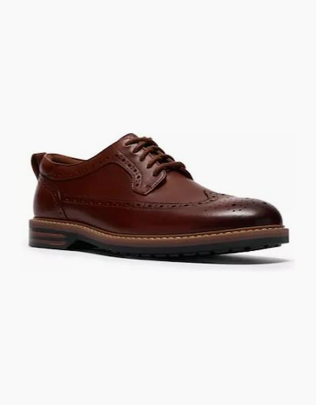 Clarks Aldwin2 Limit in Dark Tan leather
