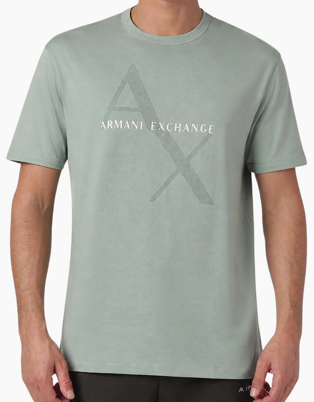 Cotton Printed Logo Granite Green T-Shirt