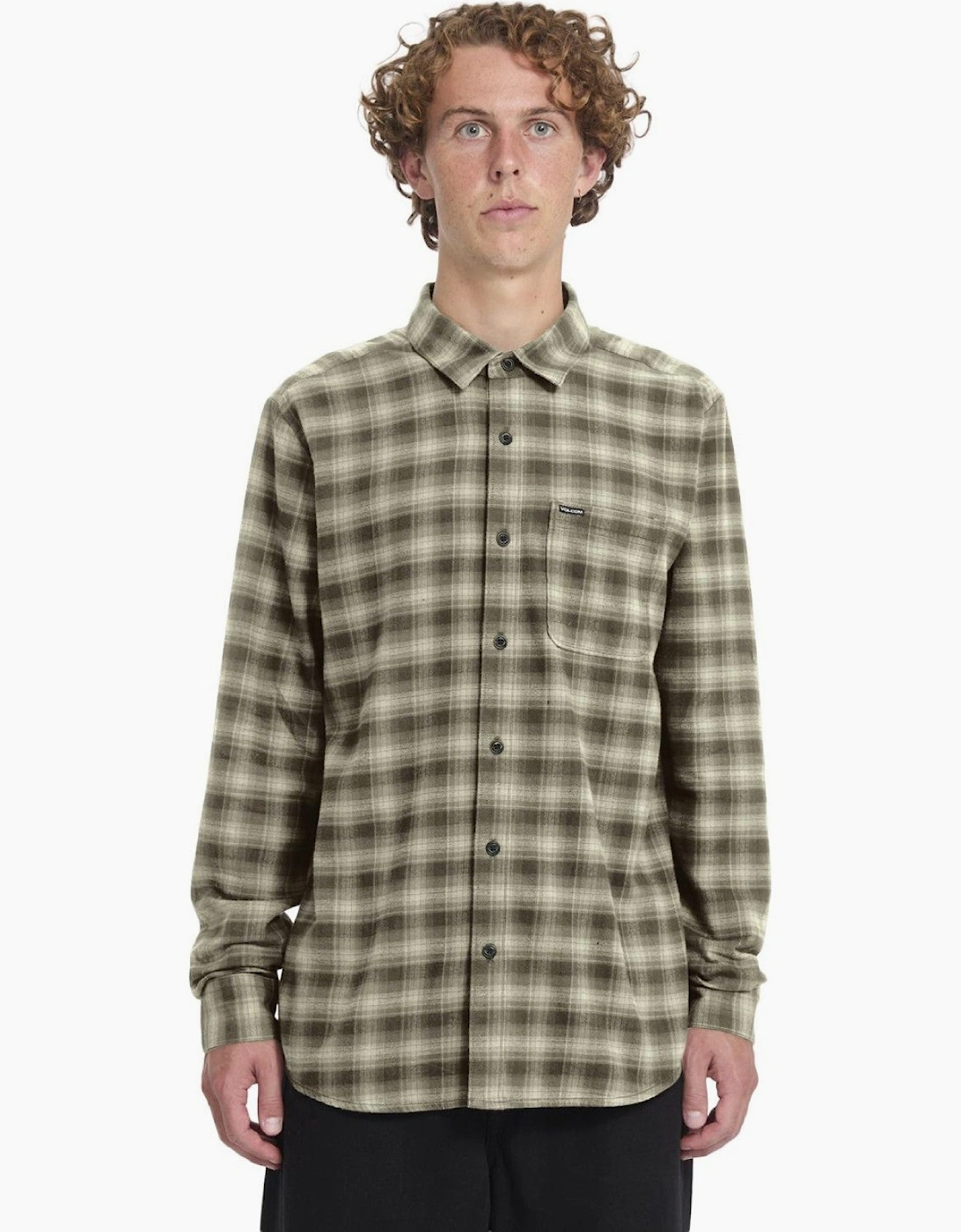 Volcom Mens Caden Plaid Long Sleeve Shirt