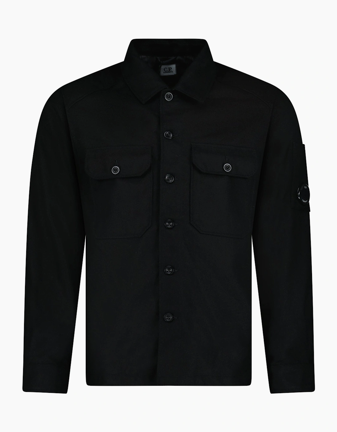 CP Company Felt Lens Overshirt in Black
