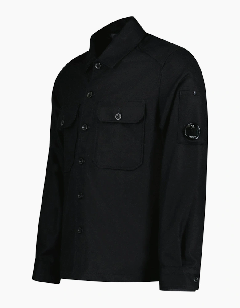 CP Company Felt Lens Overshirt in Black