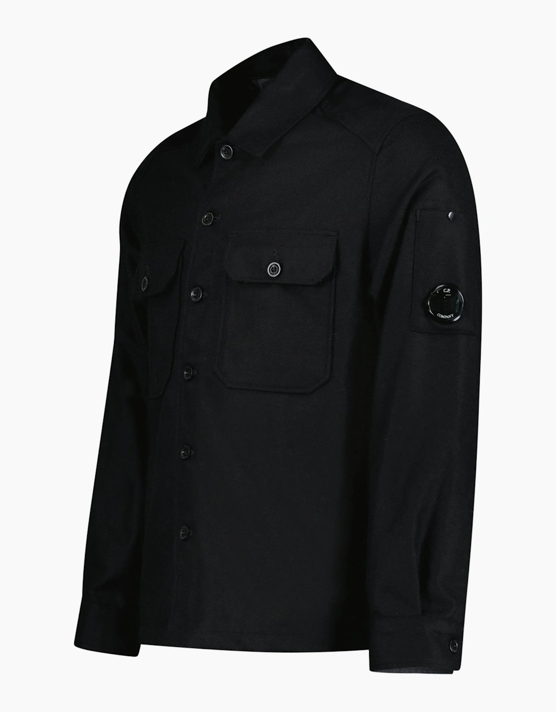 CP Company Felt Lens Overshirt in Black