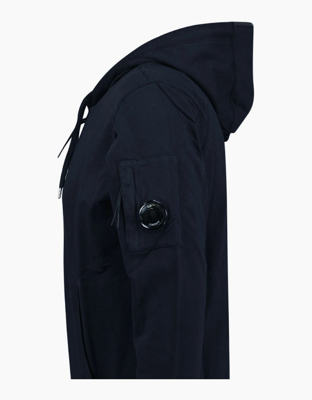 CP Company Light Fleece Lens Zip Hoodie Navy