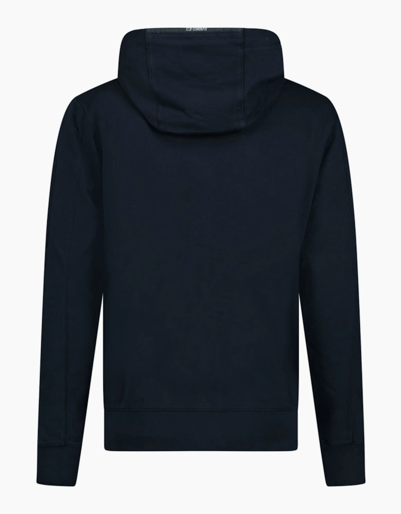 CP Company Light Fleece Lens Zip Hoodie Navy