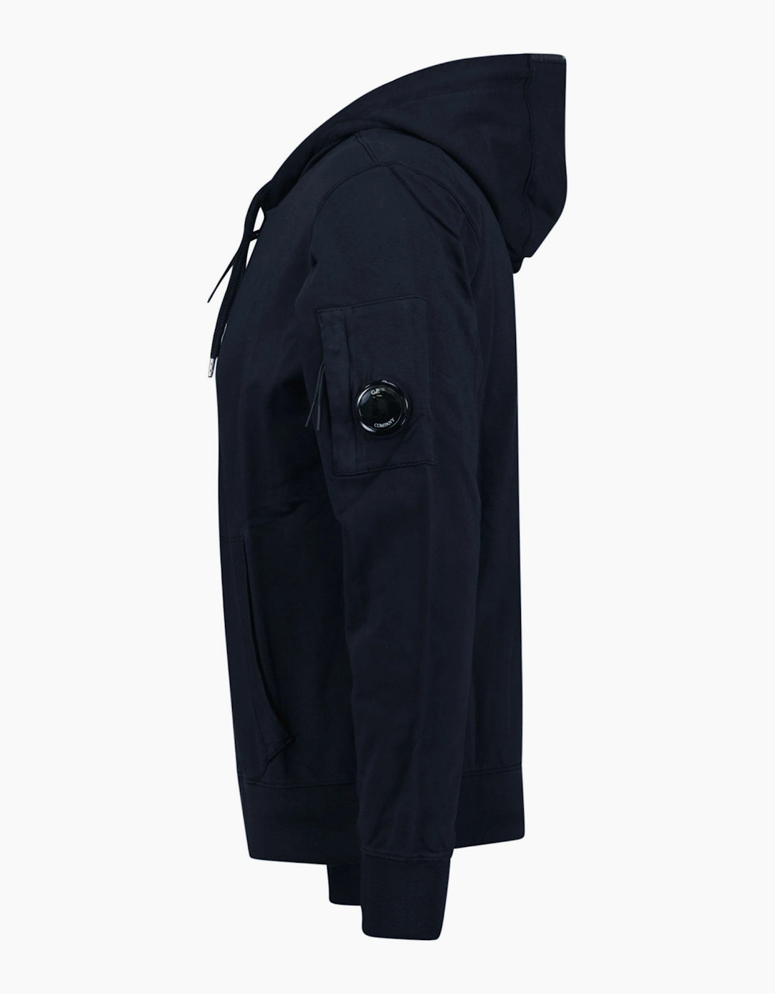 CP Company Light Fleece Lens Zip Hoodie Navy