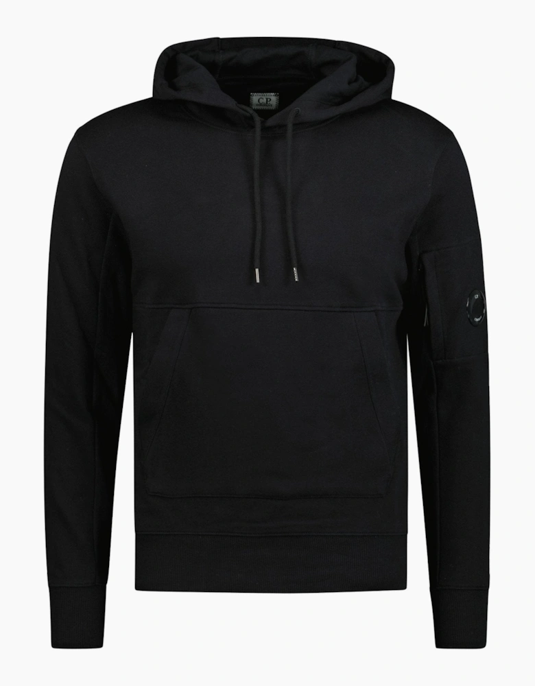CP Company Micro Lens Diagonal Raised Hoodie Black