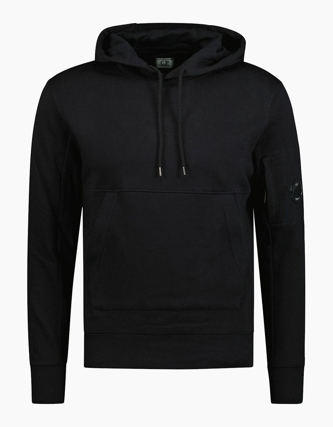 CP Company Micro Lens Diagonal Raised Hoodie Black