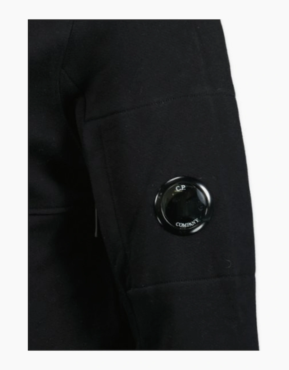 CP Company Micro Lens Diagonal Raised Hoodie Black
