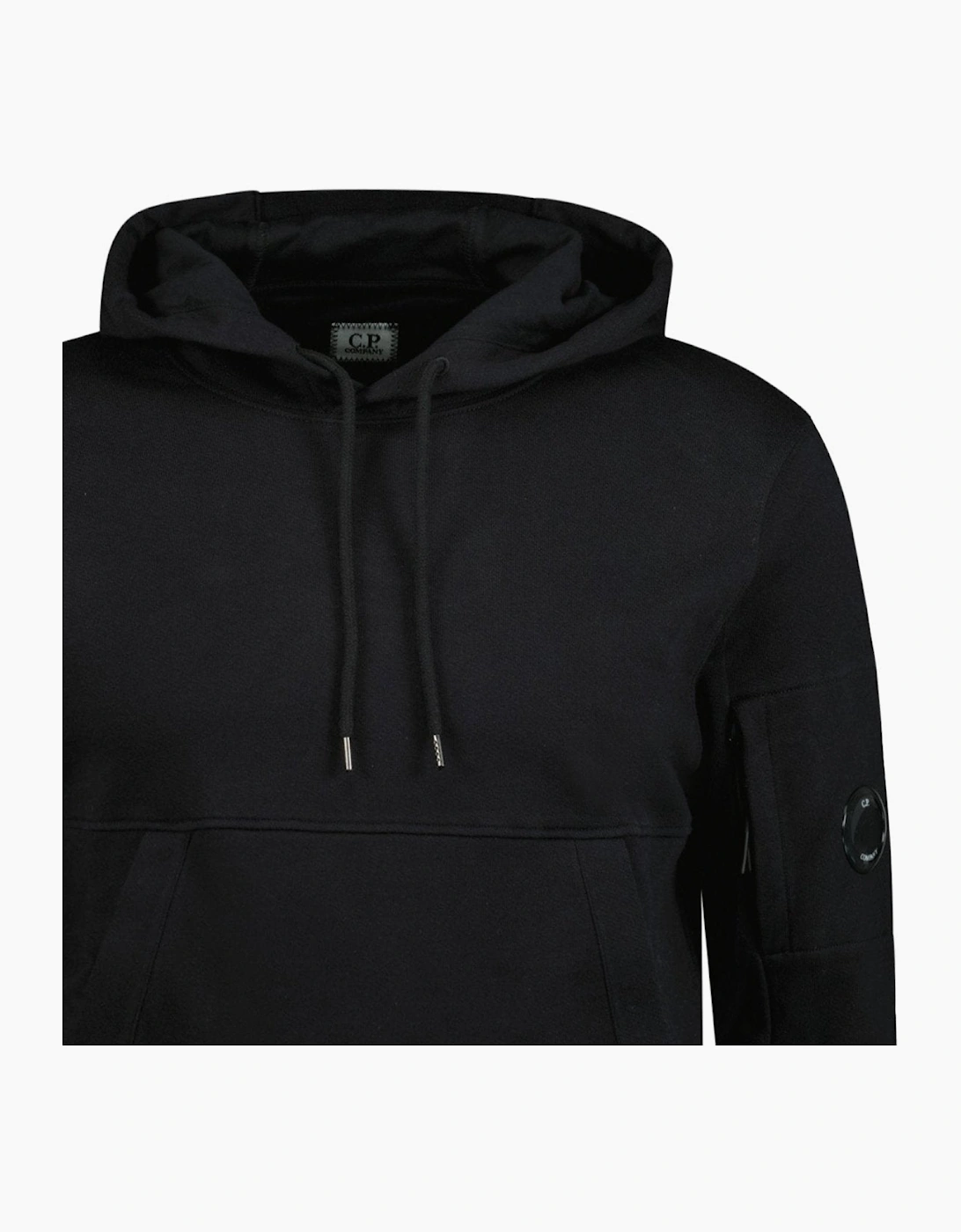 CP Company Micro Lens Diagonal Raised Hoodie Black
