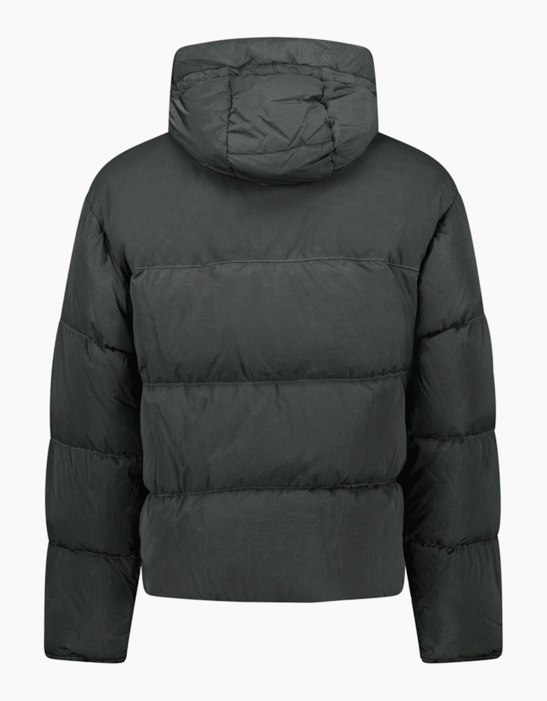 CP Company Eco-Chrome R Mixed Hooded Down Jacket in Dark Shadow