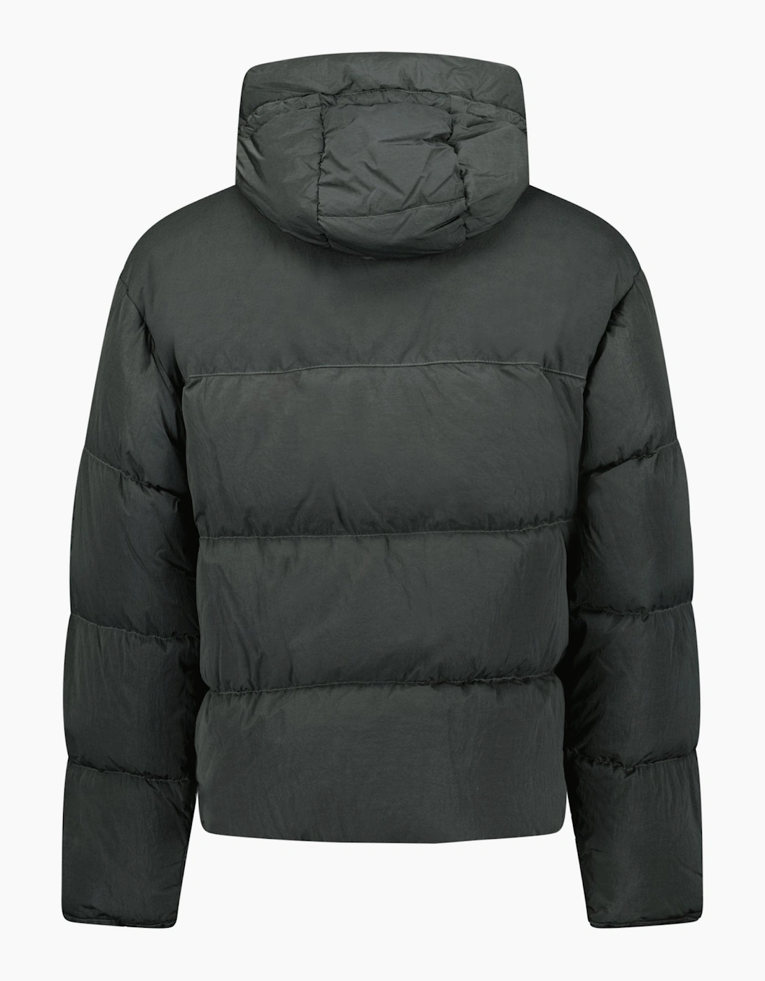 CP Company Eco-Chrome R Mixed Hooded Down Jacket in Dark Shadow