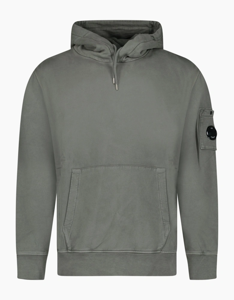 CP Company Pocket Lens Diagonal Emerized Hoodie Gunmetal