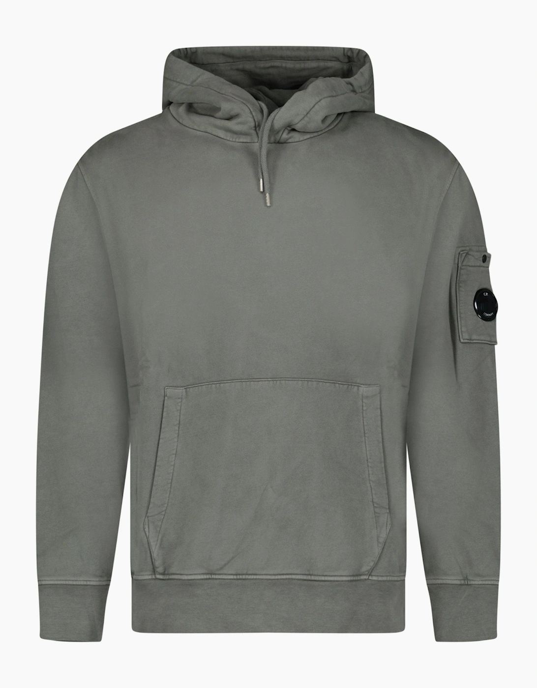 CP Company Pocket Lens Diagonal Emerized Hoodie Gunmetal