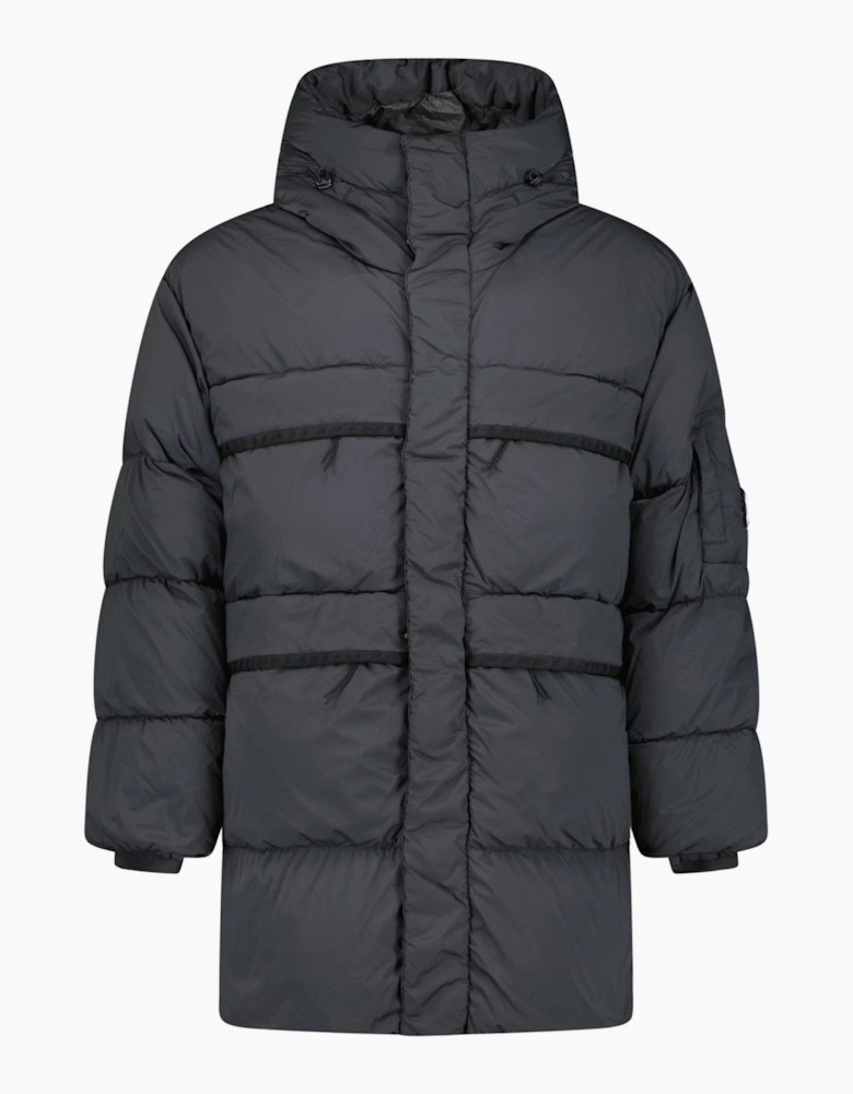 CP Company Nycra-R Hooded Long Down Jacket Dark Shadow