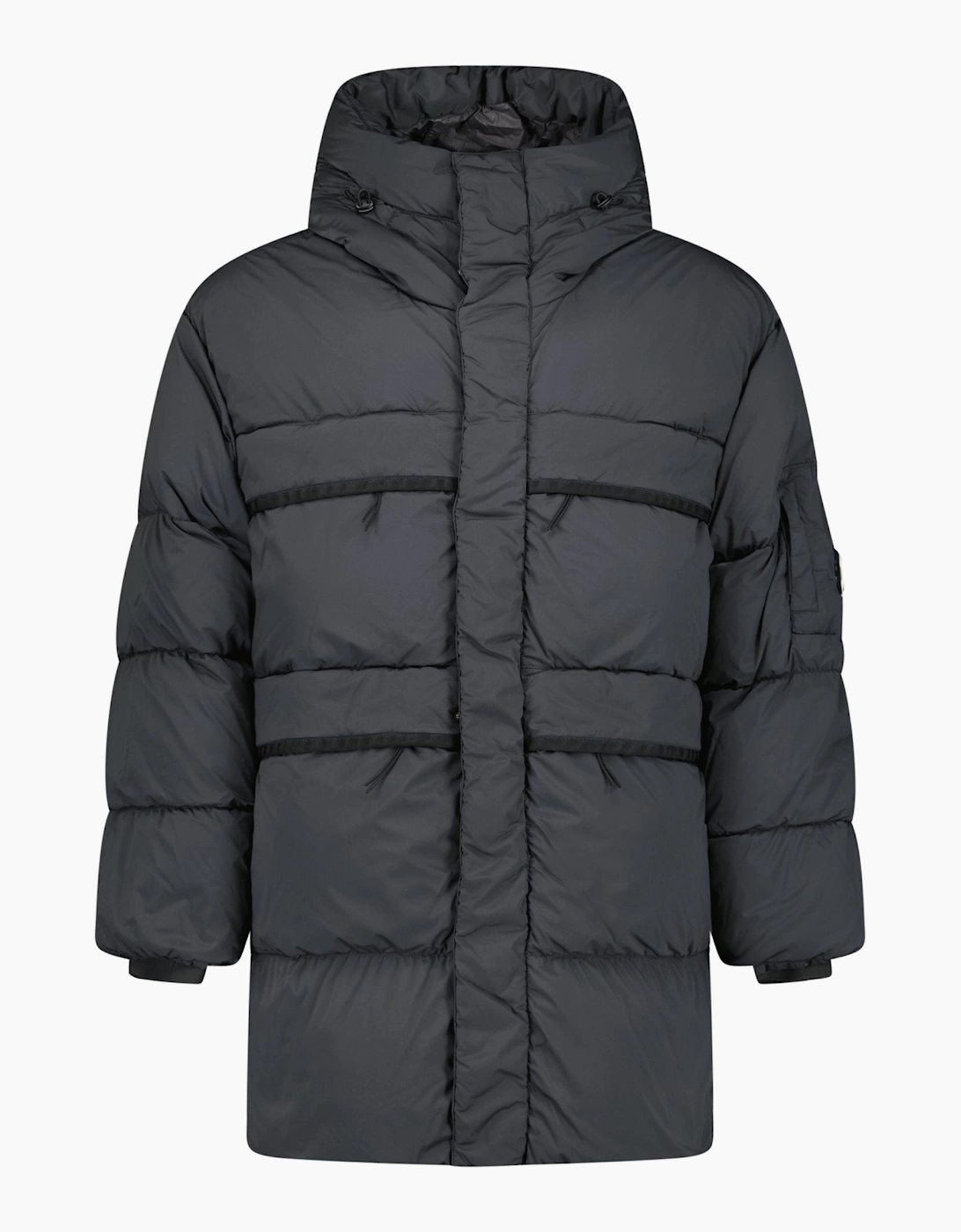 CP Company Nycra-R Hooded Long Down Jacket Dark Shadow