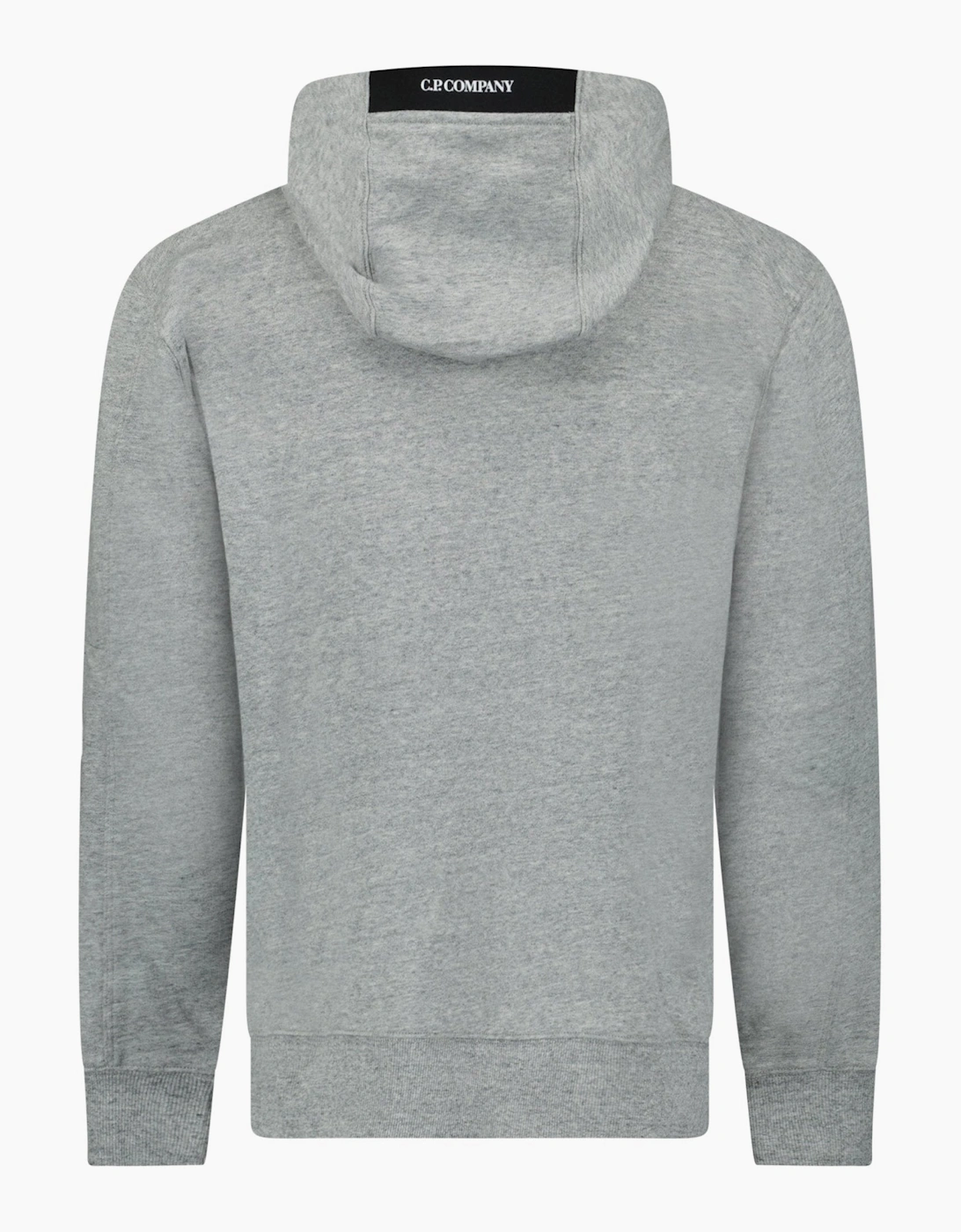 CP Company Micro Lens Diagonal Raised Hoodie Grey Stone