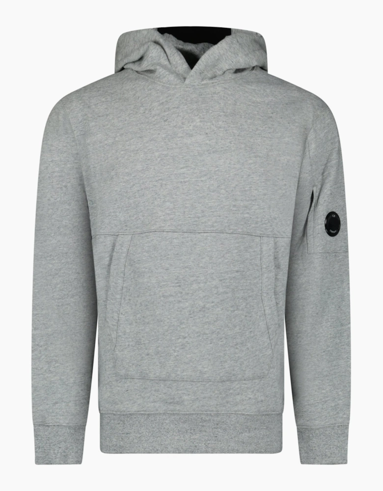 CP Company Micro Lens Diagonal Raised Hoodie Grey Stone