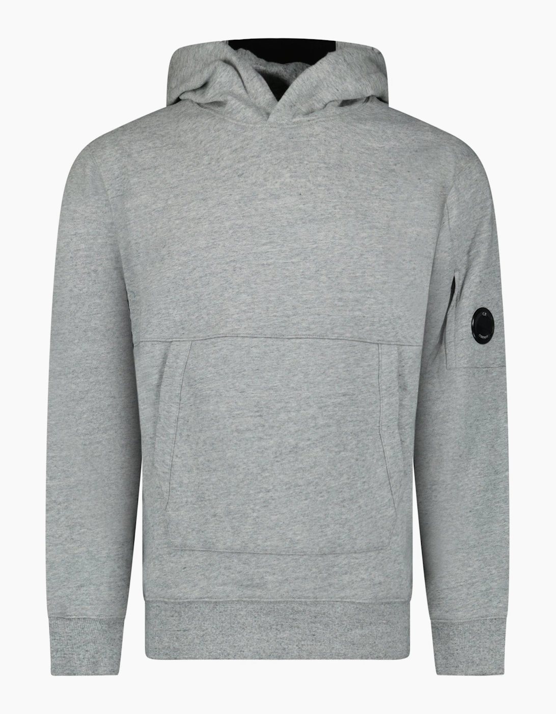 CP Company Micro Lens Diagonal Raised Hoodie Grey Stone