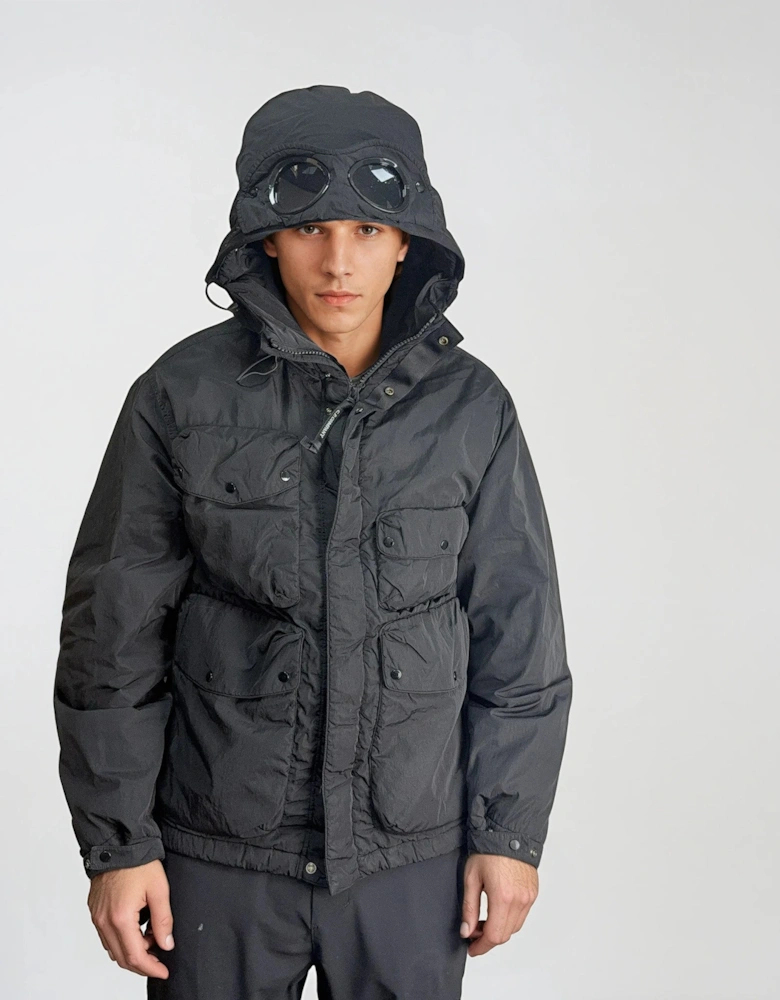 CP Company Chrome-R Padded Goggle Jacket in Black