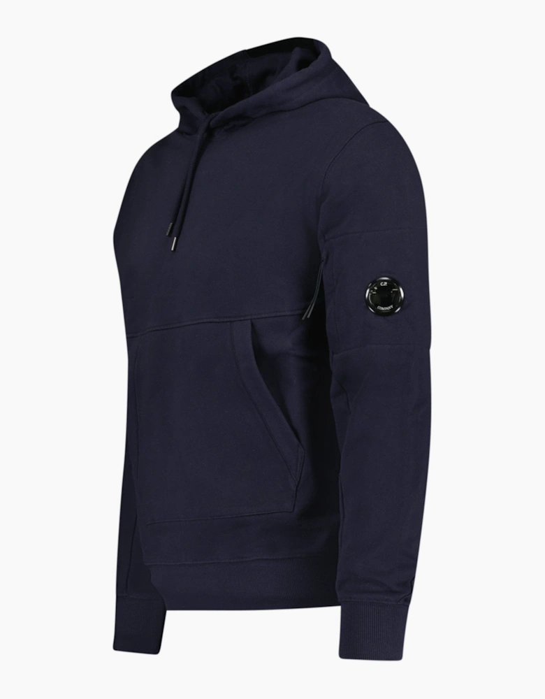 CP Company Micro Lens Diagonal Raised Hoodie Navy