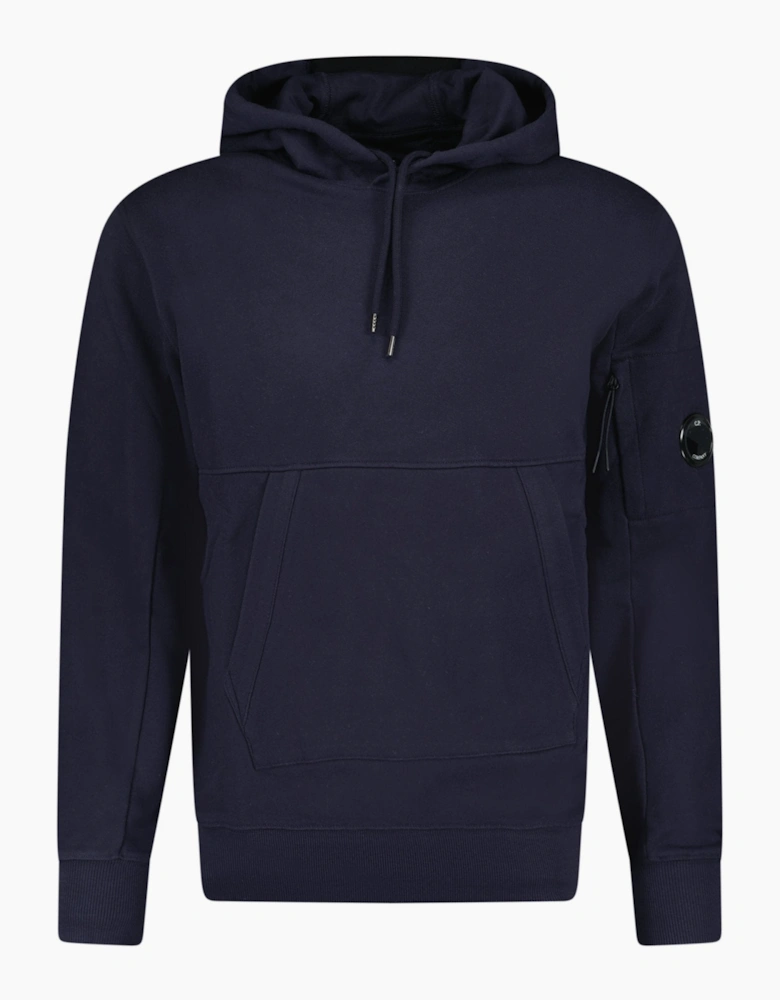 CP Company Micro Lens Diagonal Raised Hoodie Navy