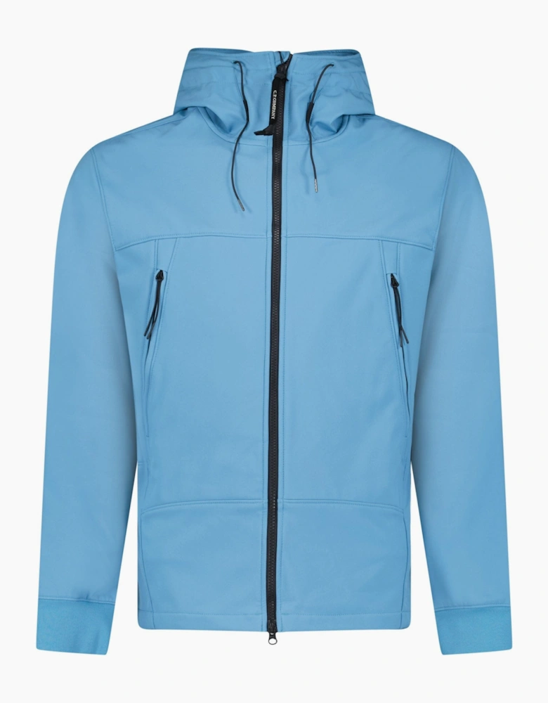 CP Company Shell-R Fleece Goggle Jacket Aegean Blue