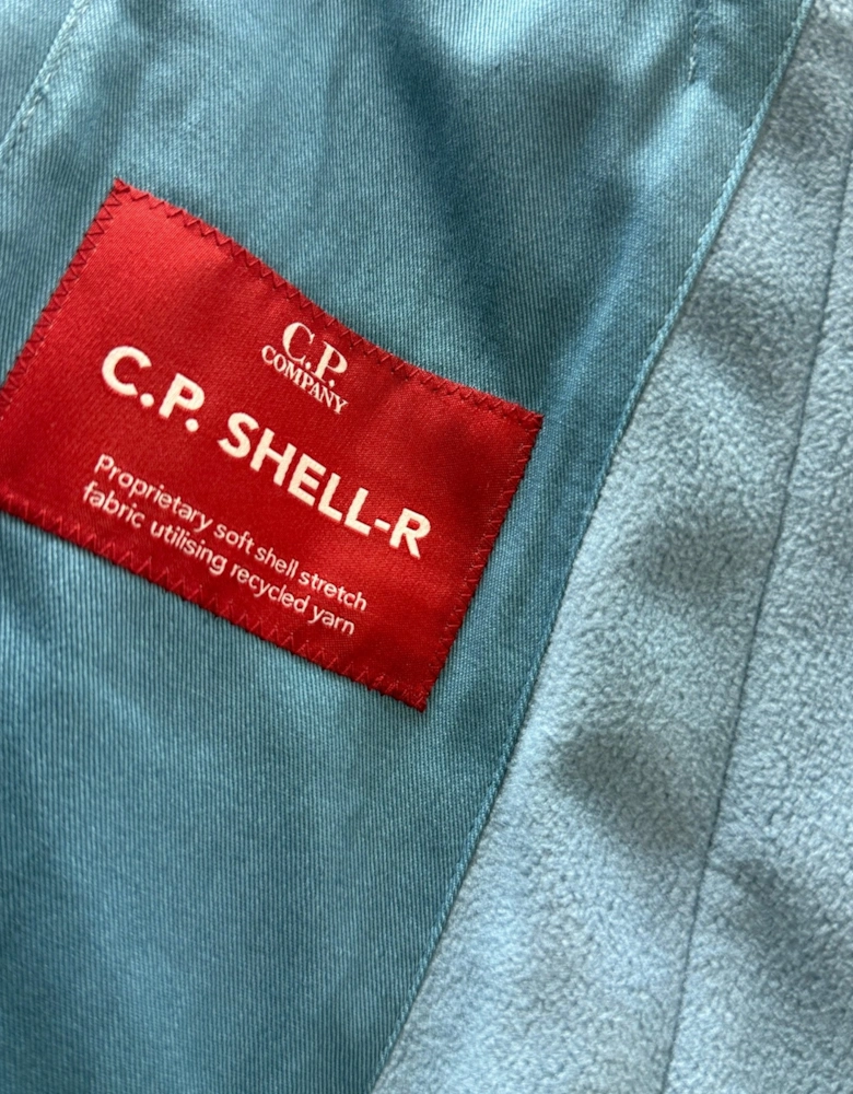 CP Company Shell-R Fleece Goggle Jacket Aegean Blue