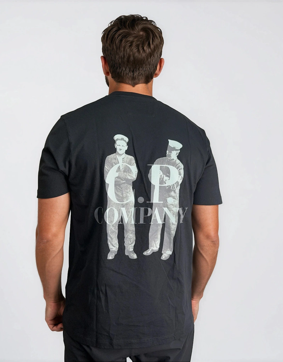 CP Company British Sailor Logo 30/1 T-Shirt in Black