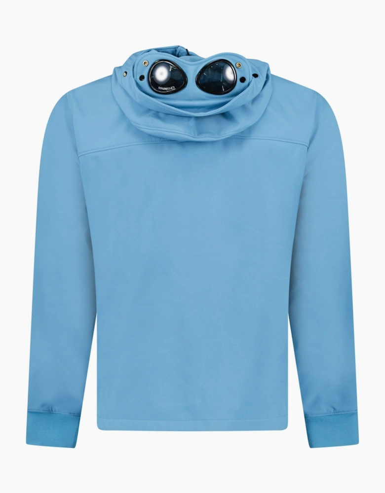 CP Company Shell-R Fleece Goggle Jacket Aegean Blue