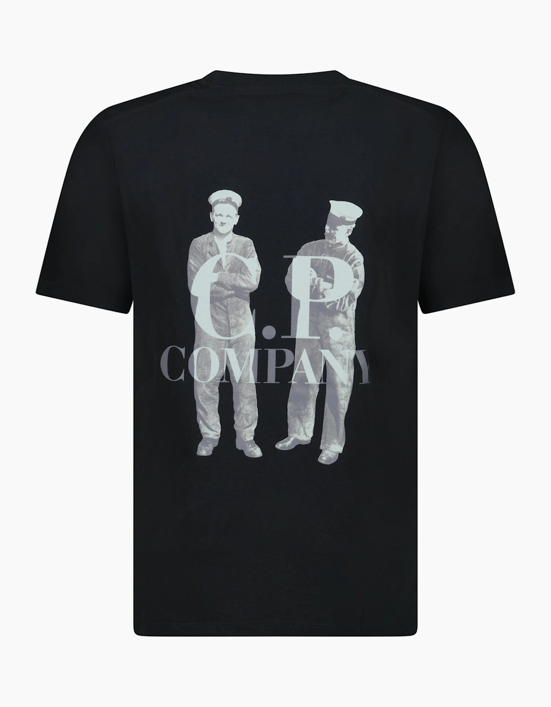 CP Company British Sailor Logo 30/1 T-Shirt in Black