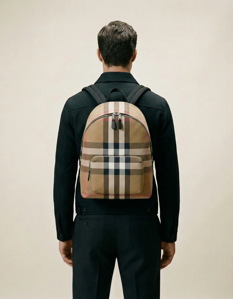 Burberry 'Jeff' Signature Check Rucksack Beige