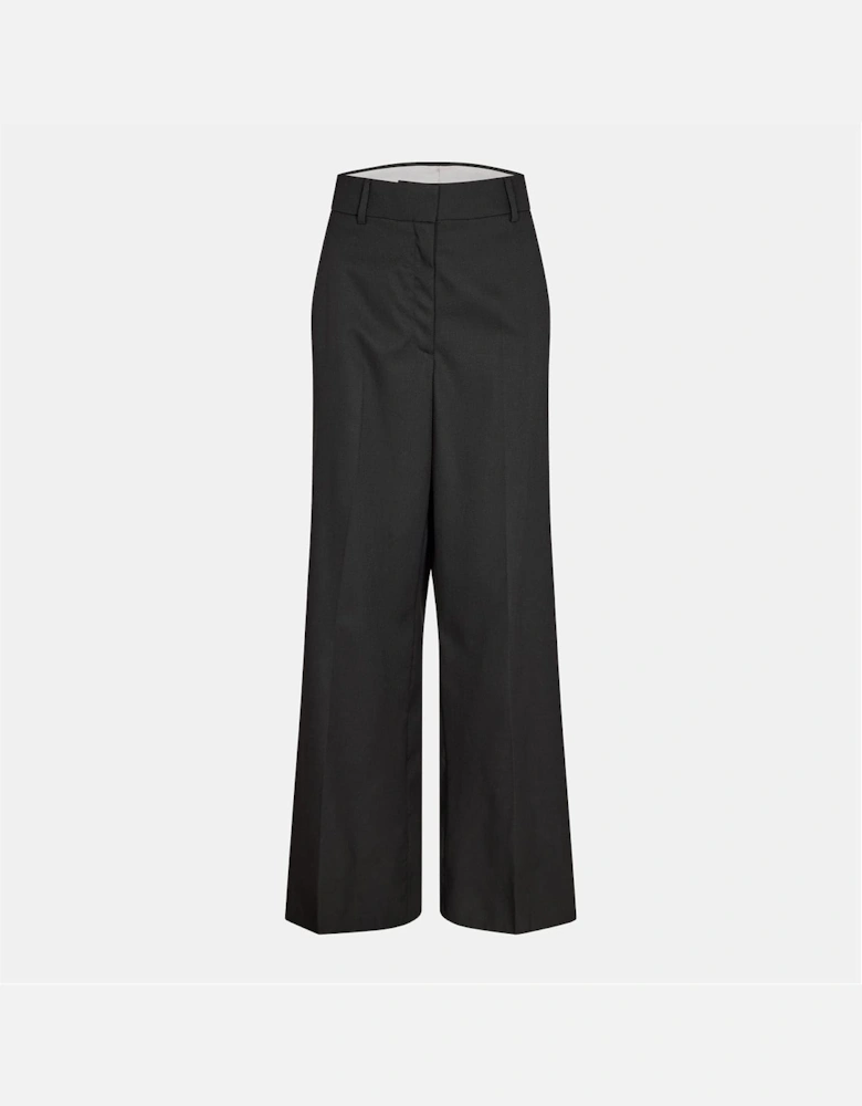 Solid Wide Leg Trousers