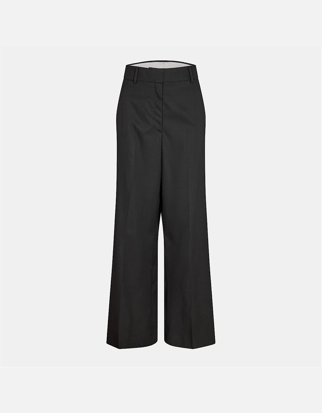 Solid Wide Leg Trousers
