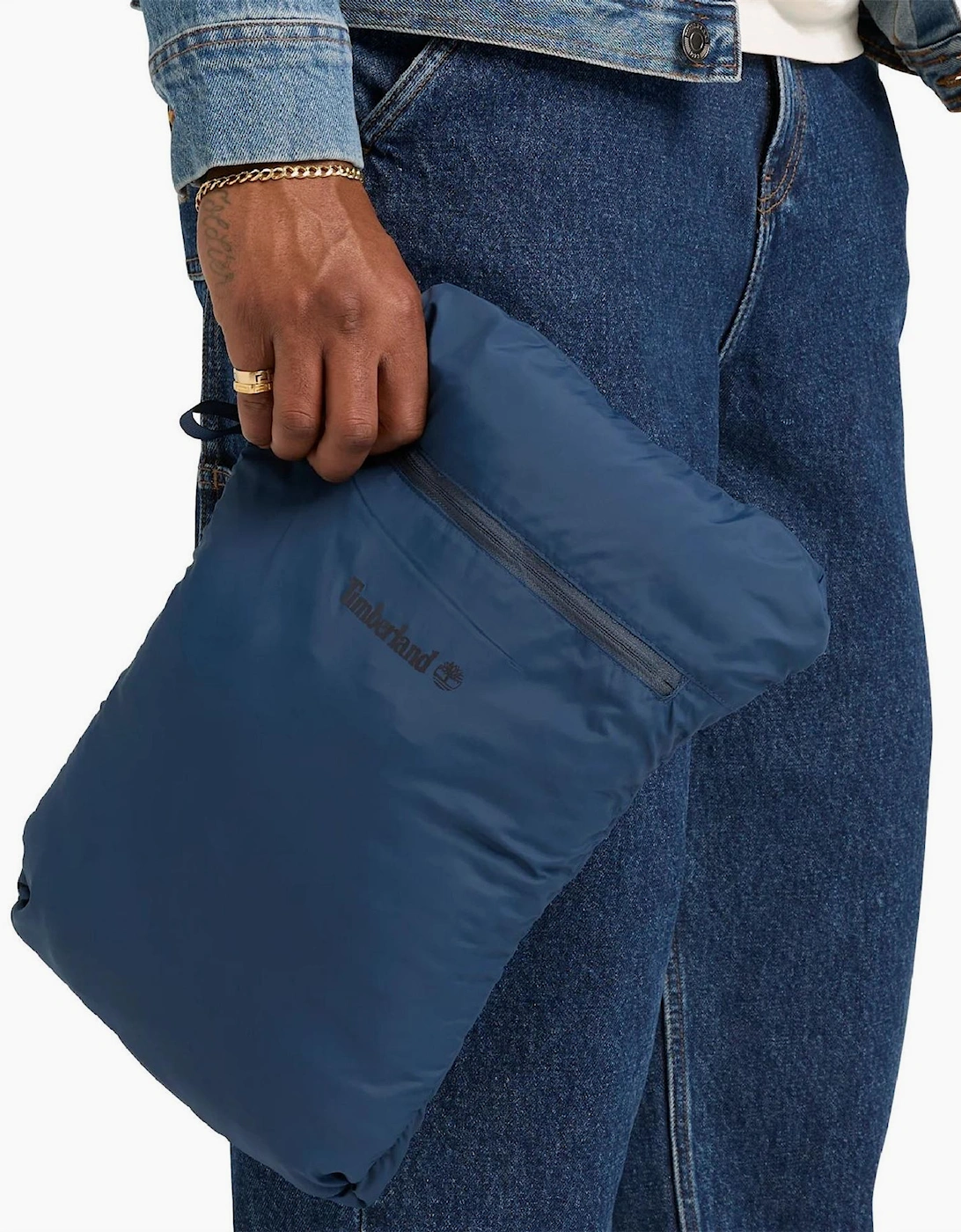 Axis Peak Solid Patterned Rain Jacket with Timberland Logo