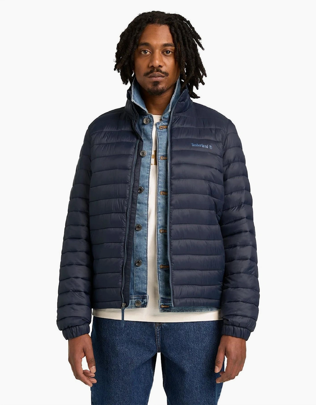 Axis Peak Solid Patterned Rain Jacket with Timberland Logo