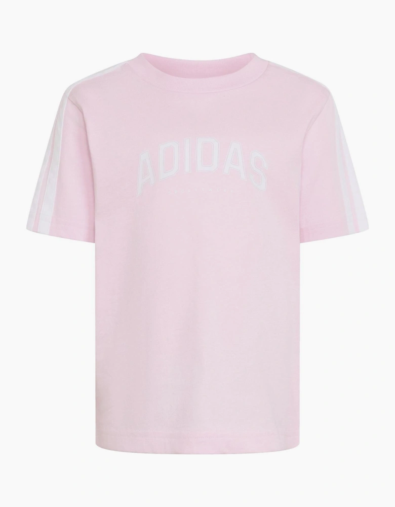 Colleg Crew Neck Short Sleeve T-Shirt and Set