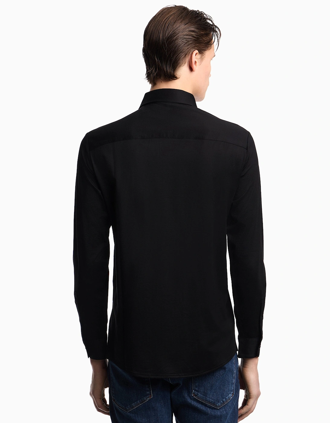 Stretch Cotton T-Shirt Black